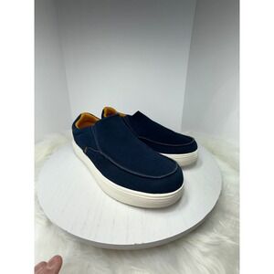 OrthoComfoot Mens Navy Blue Slip On Loafers Comfort Walking Shoes Size 11.5